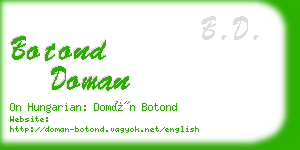 botond doman business card